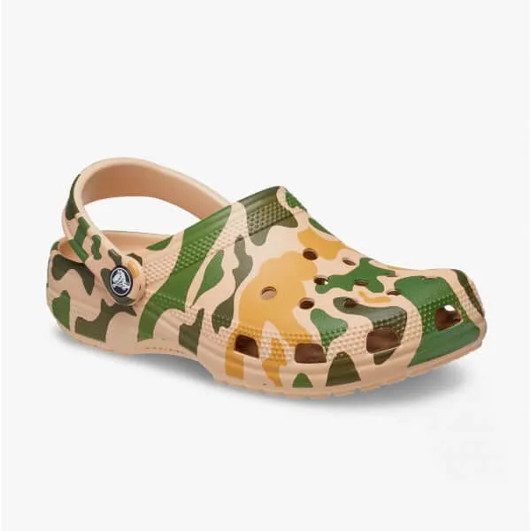 206454-2Y6 CLASSIC PRINTED CAMO Unisex Clogs Chai/Tan