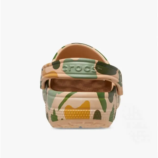 206454-2Y6 CLASSIC PRINTED CAMO Unisex Clogs Chai/Tan