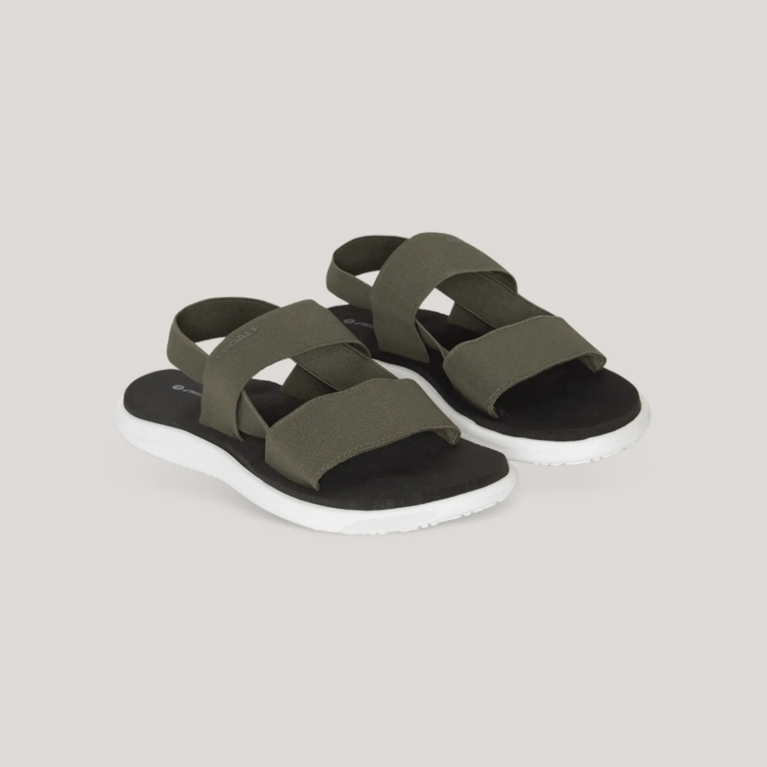 Ada - Elasticated Sandals - Khaki | Women's