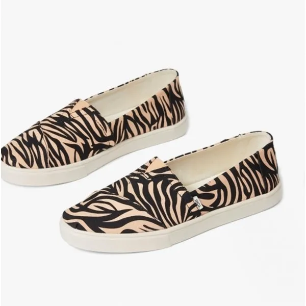 ALPARGATA CUPSOLE TIGER Ladies Cotton Slip-On Shoes Tan