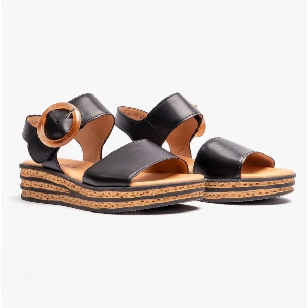ANDRE Ladies Wedge Sandals Black