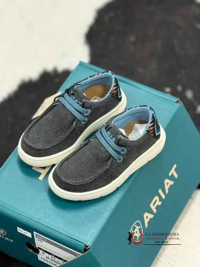 ARIAT BOYS HILO HEATHER GREY/BLUE TAOS