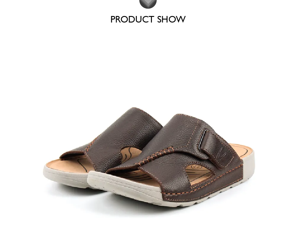 camel active Slip On Sandals Men Coffee CENTRO-892402-ES1SV-33-Coffee