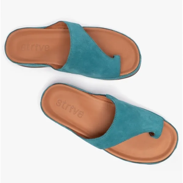 CAPRI II Ladies Toe-Loop Sandals Teal