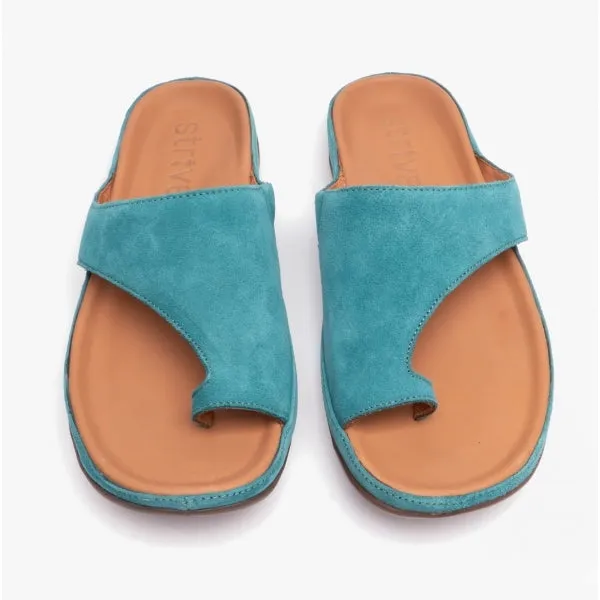 CAPRI II Ladies Toe-Loop Sandals Teal