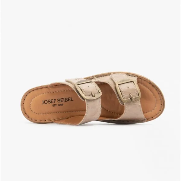 CATALONIA 76 Ladies Leather Mule Sandals Cream