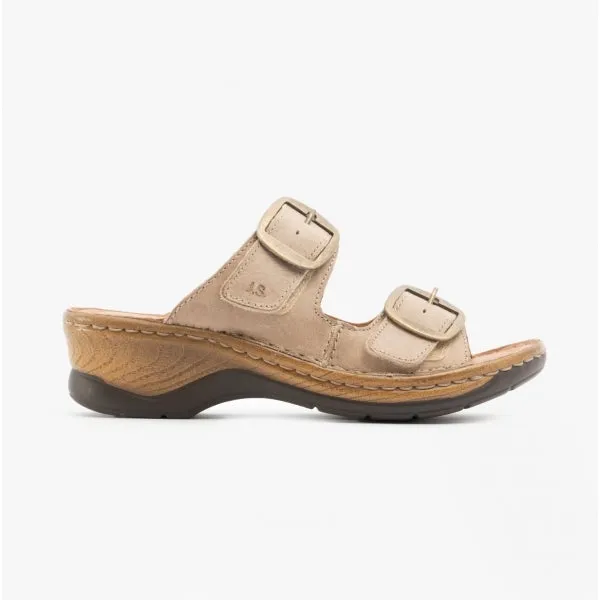 CATALONIA 76 Ladies Leather Mule Sandals Cream