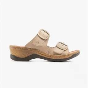 CATALONIA 76 Ladies Leather Mule Sandals Cream