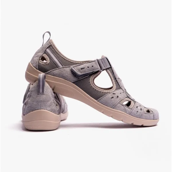 CLEVELAND Ladies Closed Toe Sandals Smoke