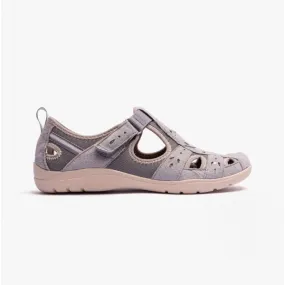 CLEVELAND Ladies Closed Toe Sandals Smoke