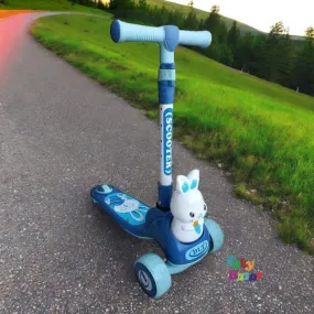 Easy Foldable Kids Scooty with Lights - Blue