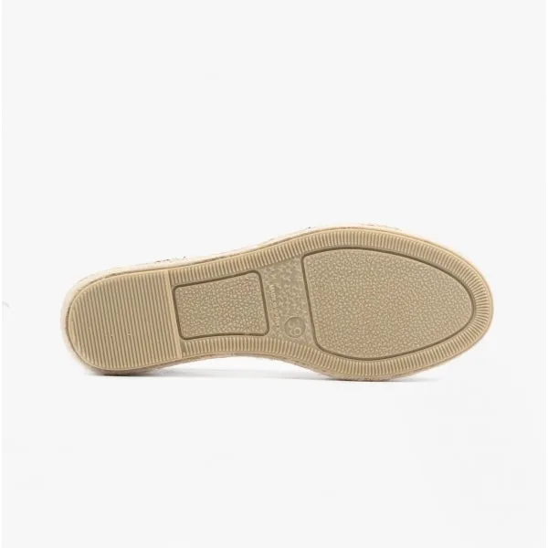 ETNA Ladies Leather Espadrille Sandals Black