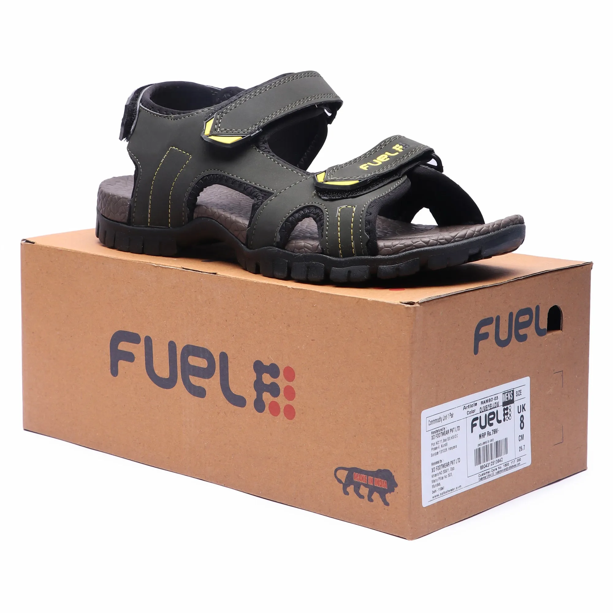 FUEL Rambo-03 Sandal For Men (Olive)