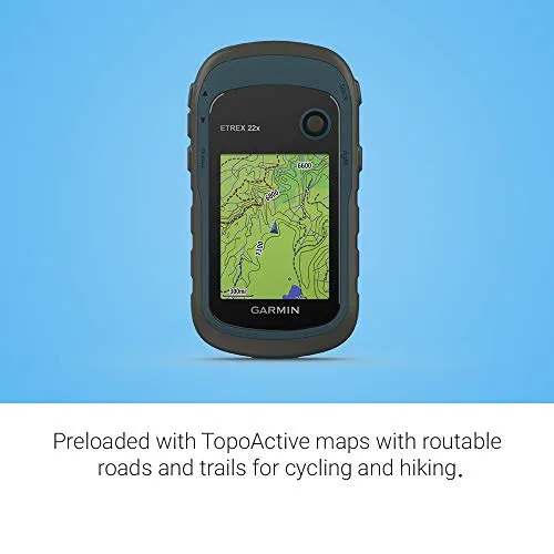 Garmin eTrex 22x, Rugged Handheld GPS Navigator, Black/Navy