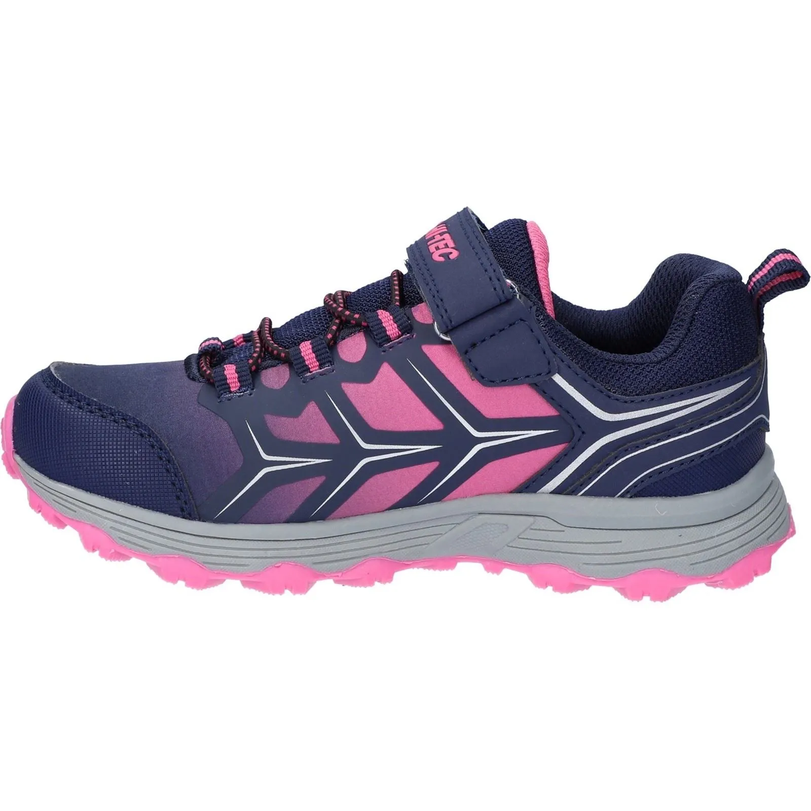 Hi-Tec Girl's Scooby Low WP Jr Hiking Boots in Naval Academy/Azalea Pink 1 to 13