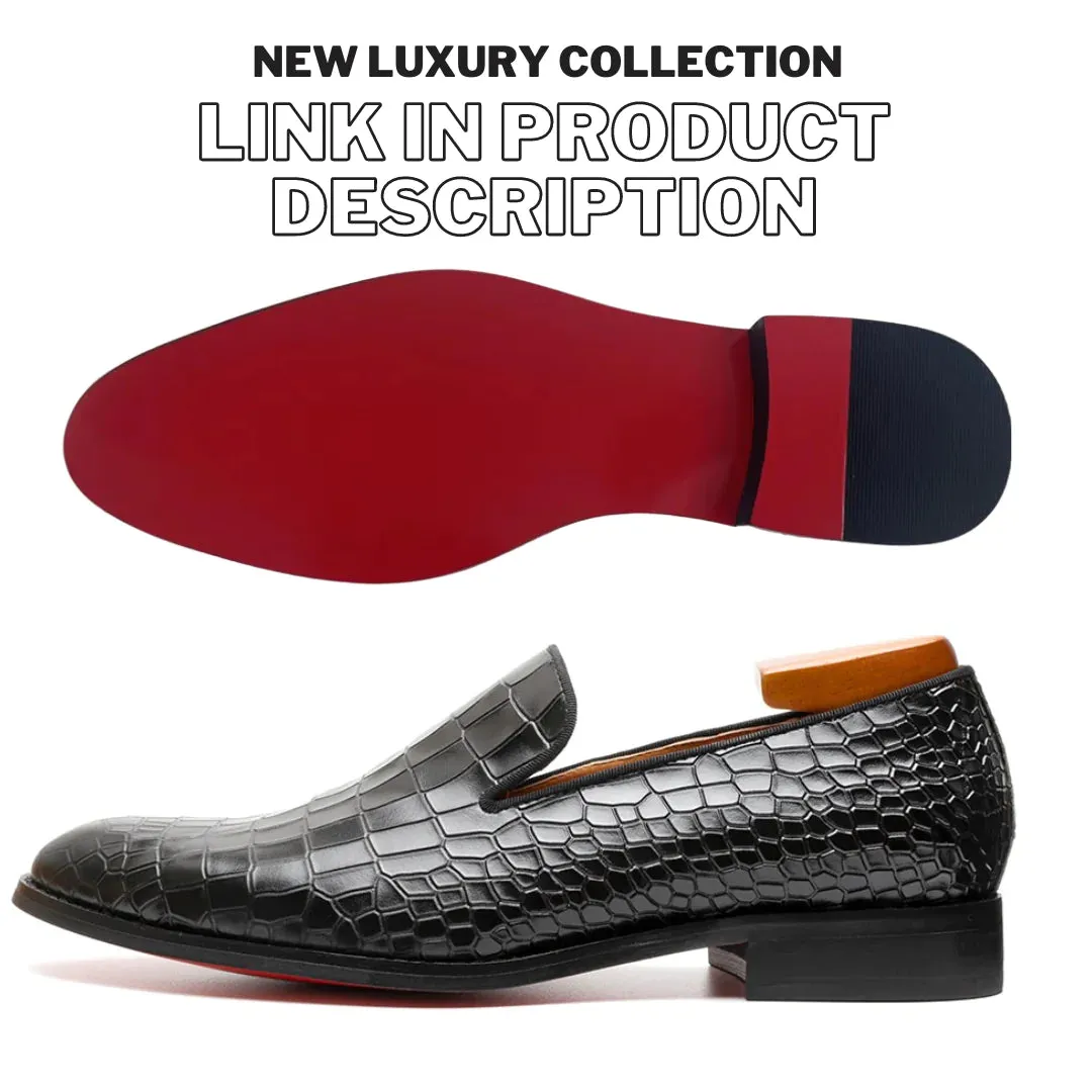 Luxury Red Bottom Leather Loafers