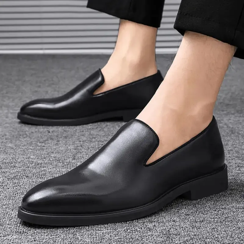 Luxury Red Bottom Leather Loafers