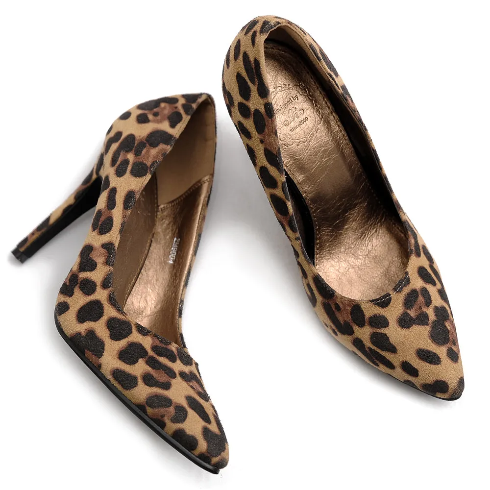 Ollio Women's Faux Suede Point Toe Shoe High Heel Multi Color Pump