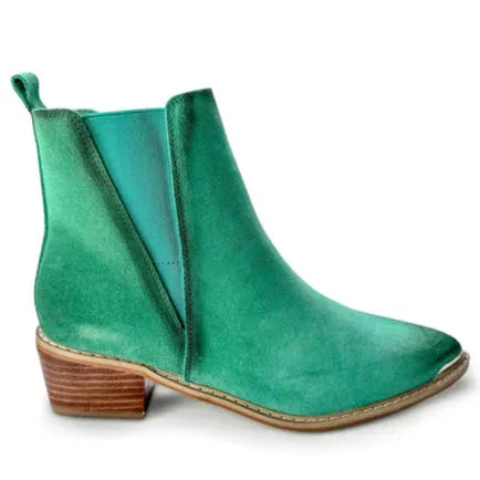 Online Exclusive | Wylie Suede Ankle Boot in Teal Green