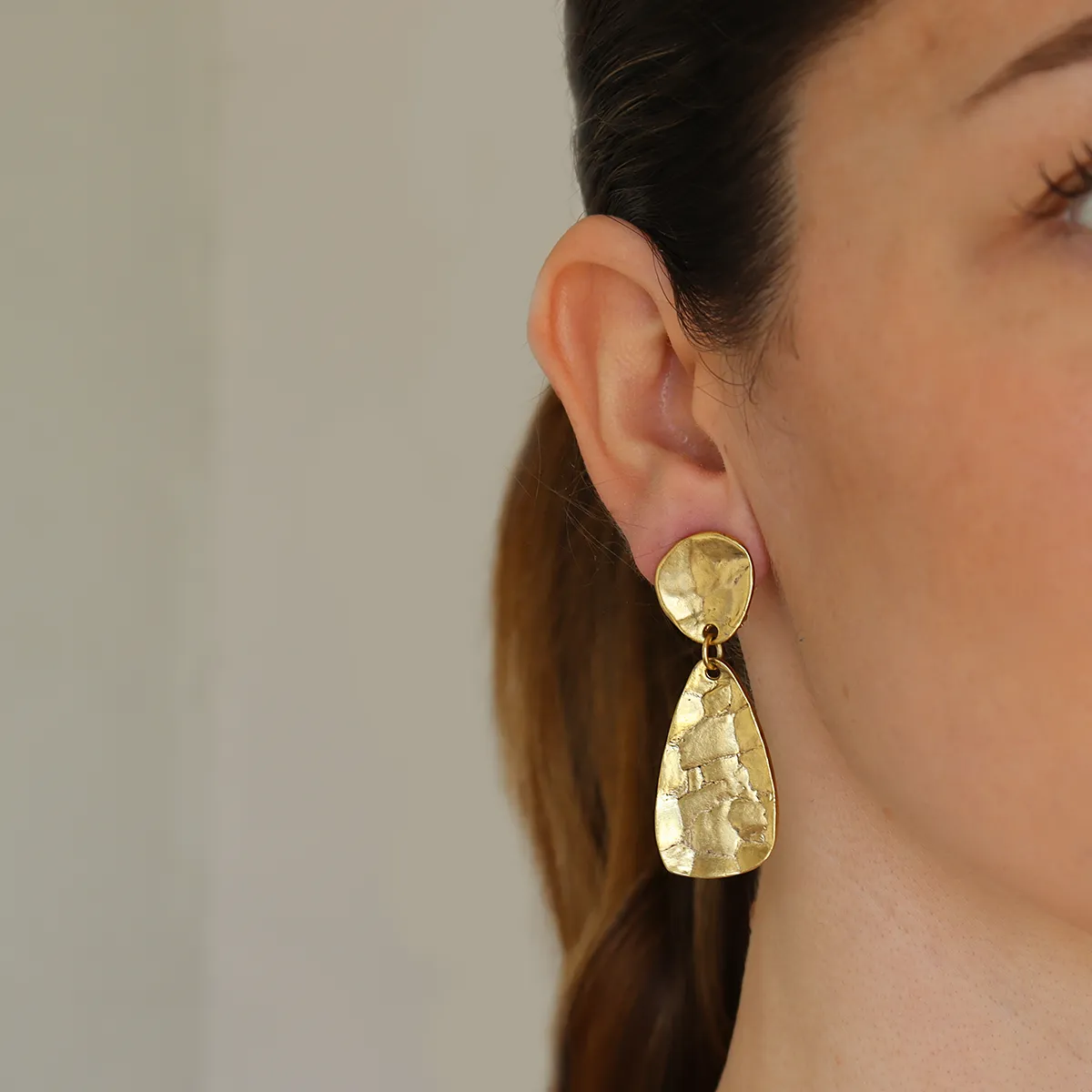 Organically Shaped Clip Earrings
