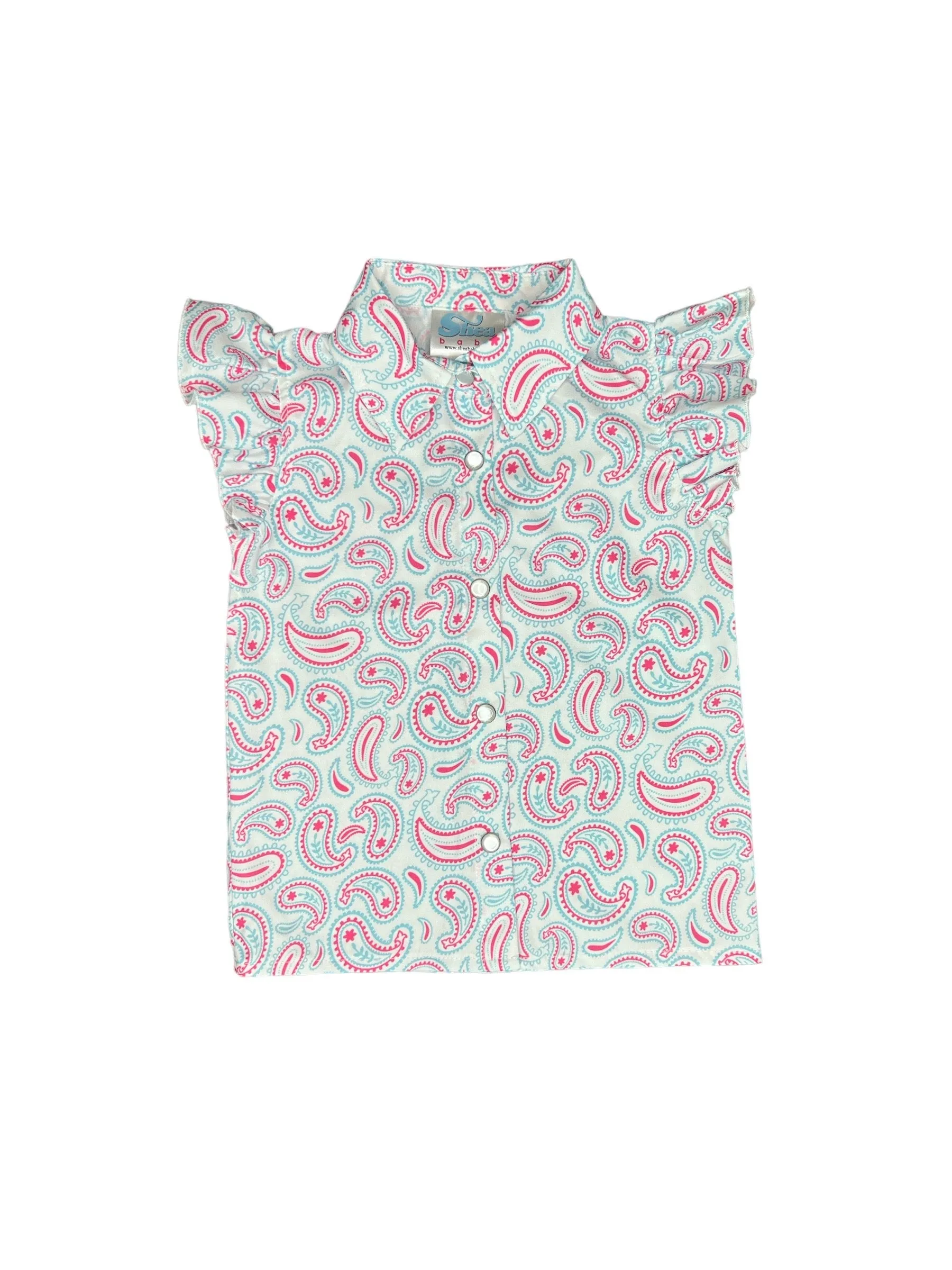 Paisley Ruffle Snap Shirt Kid (6-7)