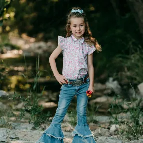 Paisley Ruffle Snap Shirt Kid (6-7)