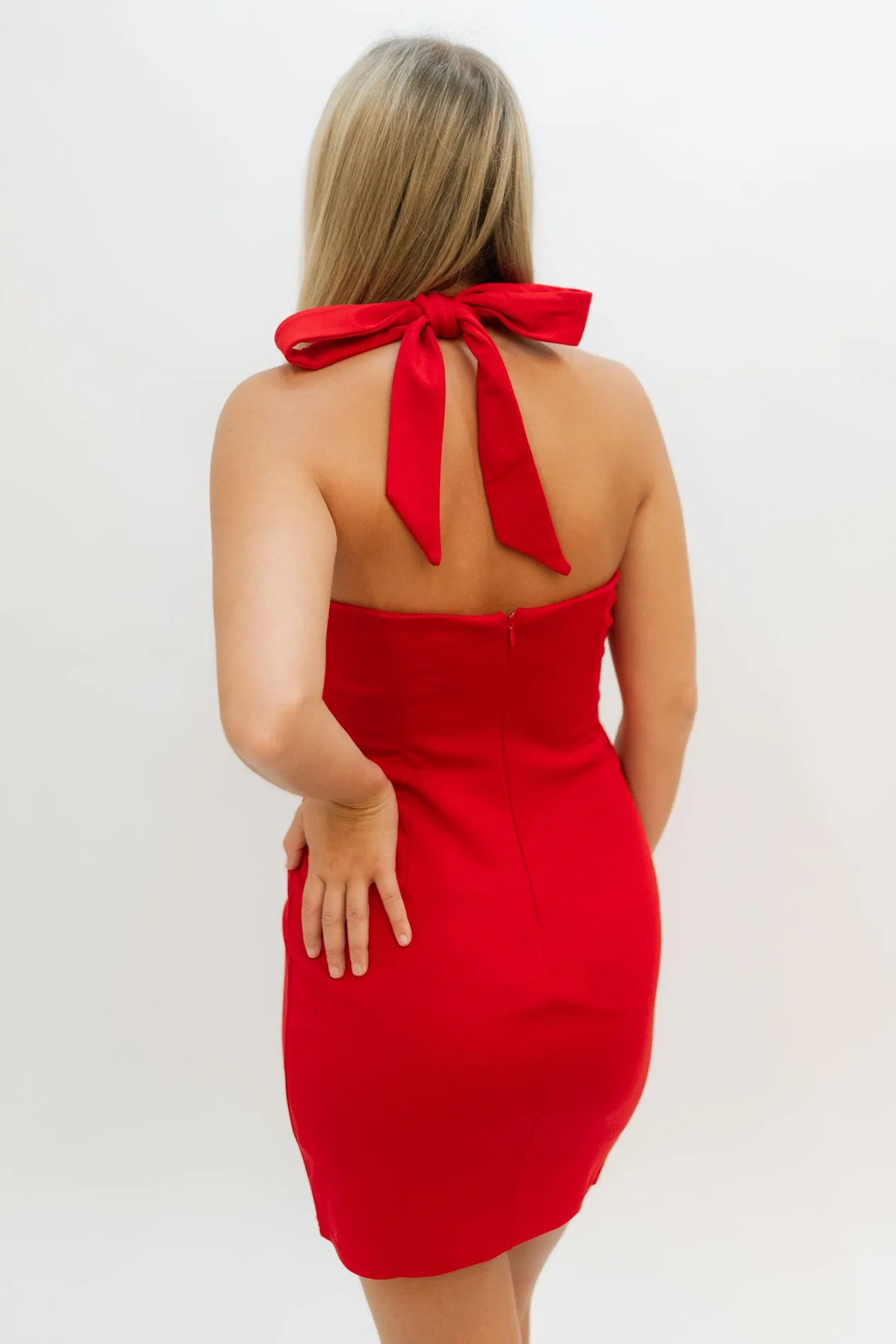 Pattie Halter Mini Dress