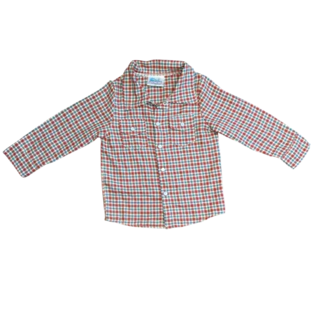 Red Plaid LS Pearl Snap Shirt Toddler (2T-5T)