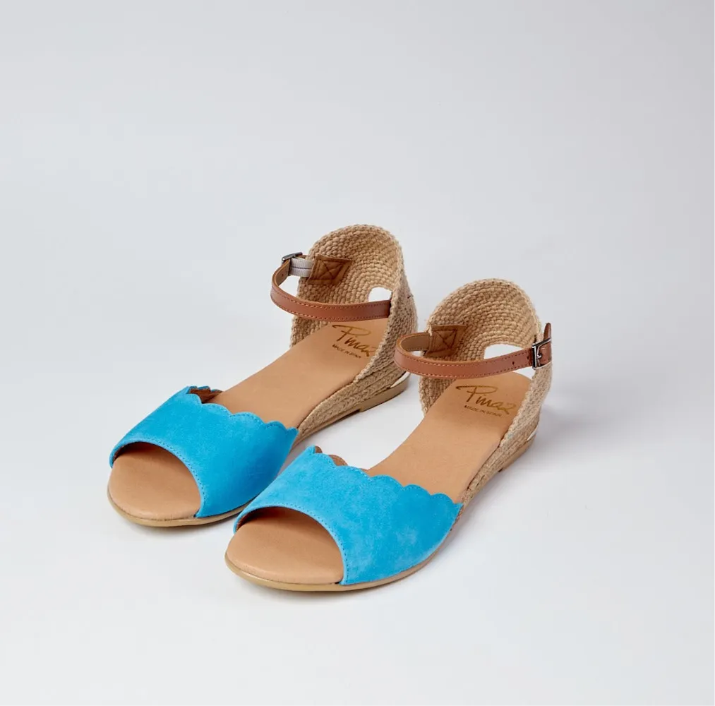 Sal scallop blue flat