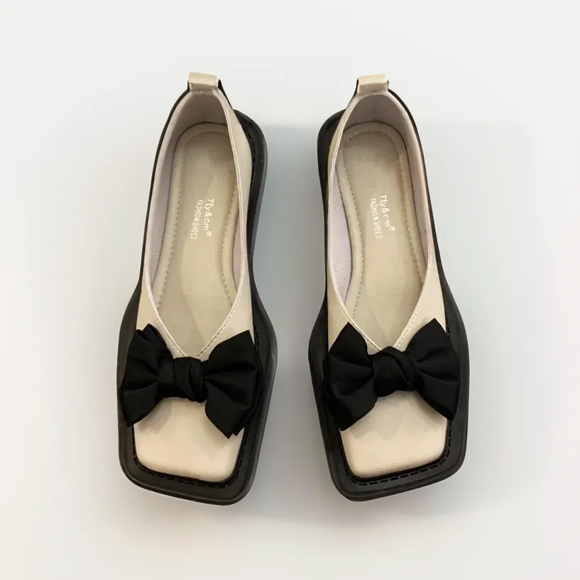 Square Toe Shallow Mouth Slip-on Women Loafers