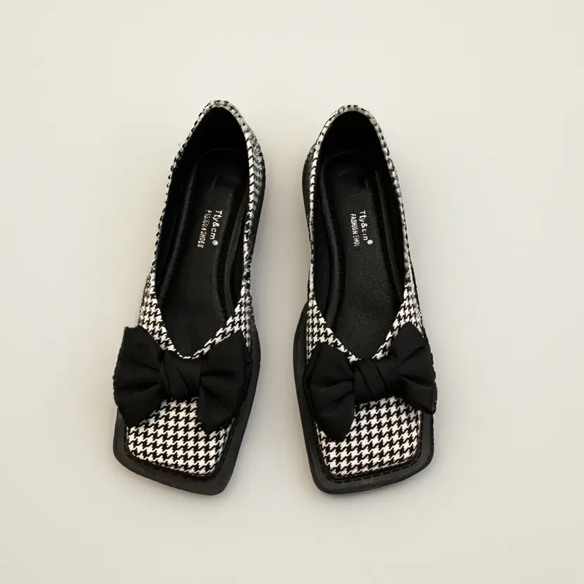 Square Toe Shallow Mouth Slip-on Women Loafers