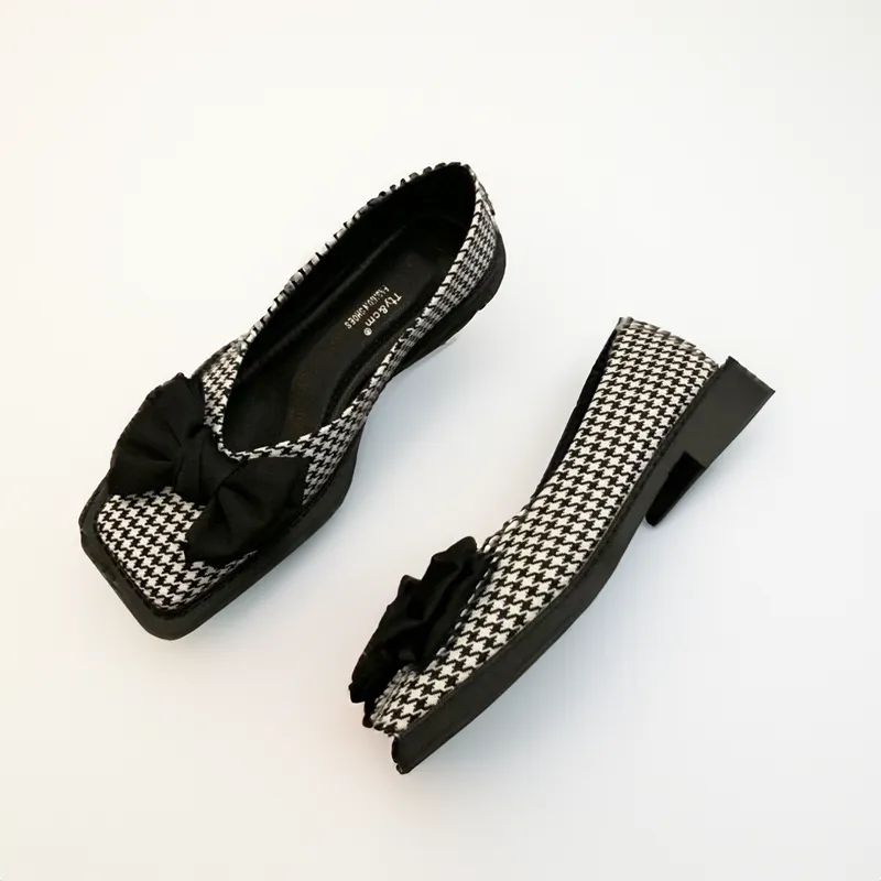 Square Toe Shallow Mouth Slip-on Women Loafers