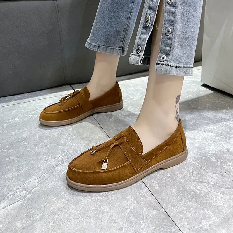 Suede Slip-On Loafers for Women