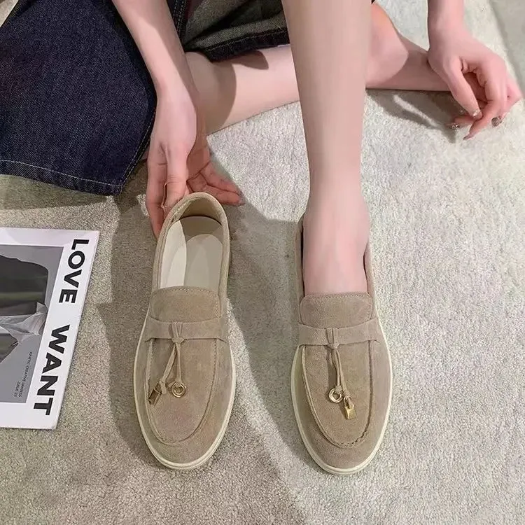 Suede Slip-On Loafers for Women