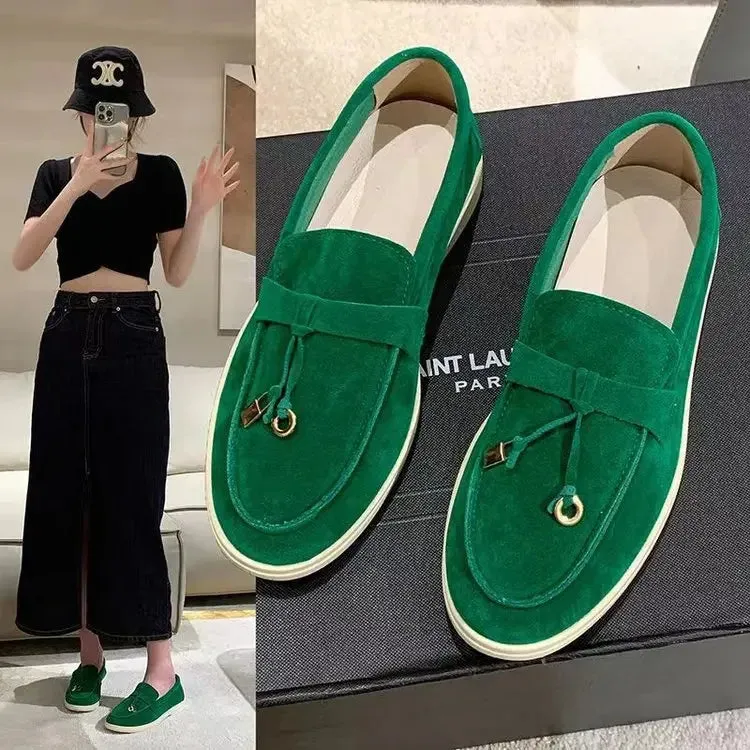 Suede Slip-On Loafers for Women