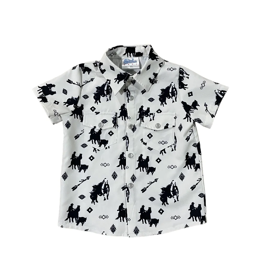Timey Pearl Snap Shirt Kid (6-7)