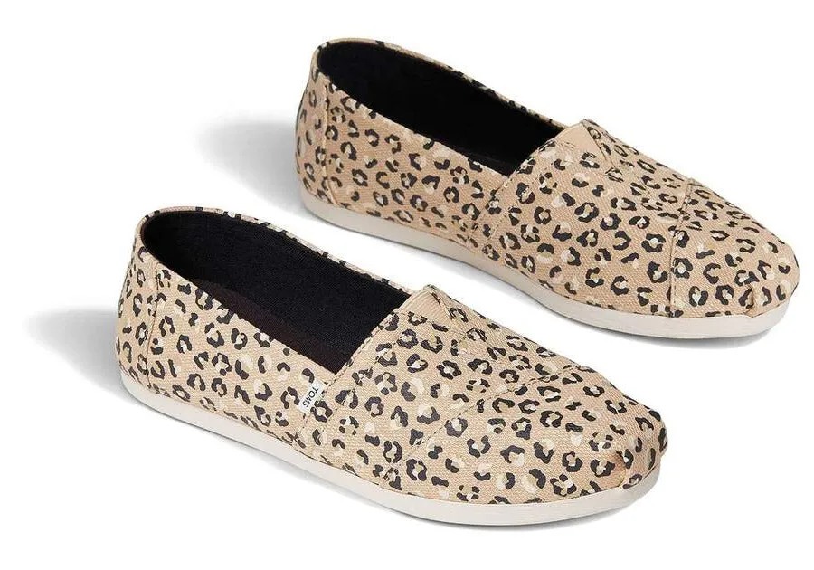 TOMS Womens Alpargata Cheetah Espadrille - Natural