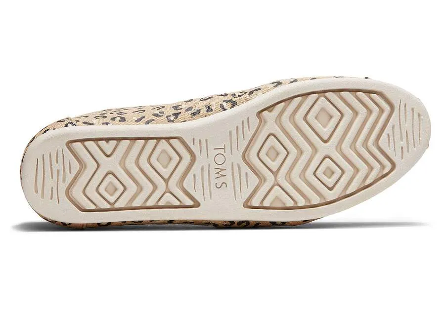 TOMS Womens Alpargata Cheetah Espadrille - Natural