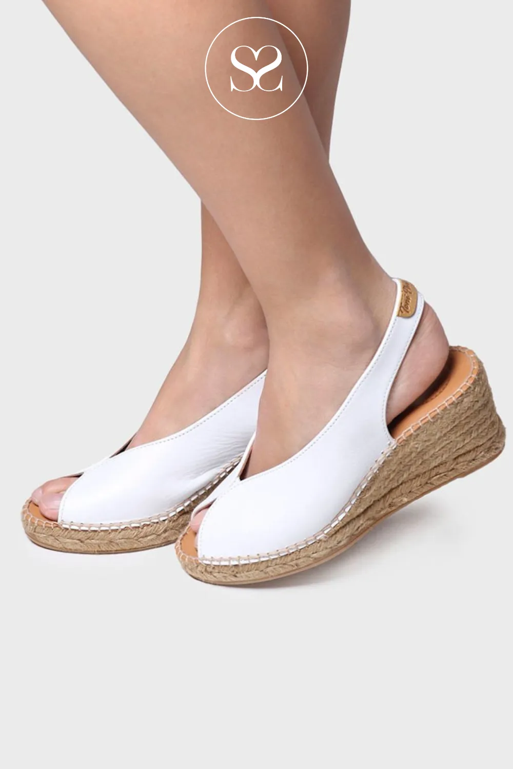 TONI PONS LAILA WHITE PEEP TOE ESPADRILLE SLINGBACK SANDAL
