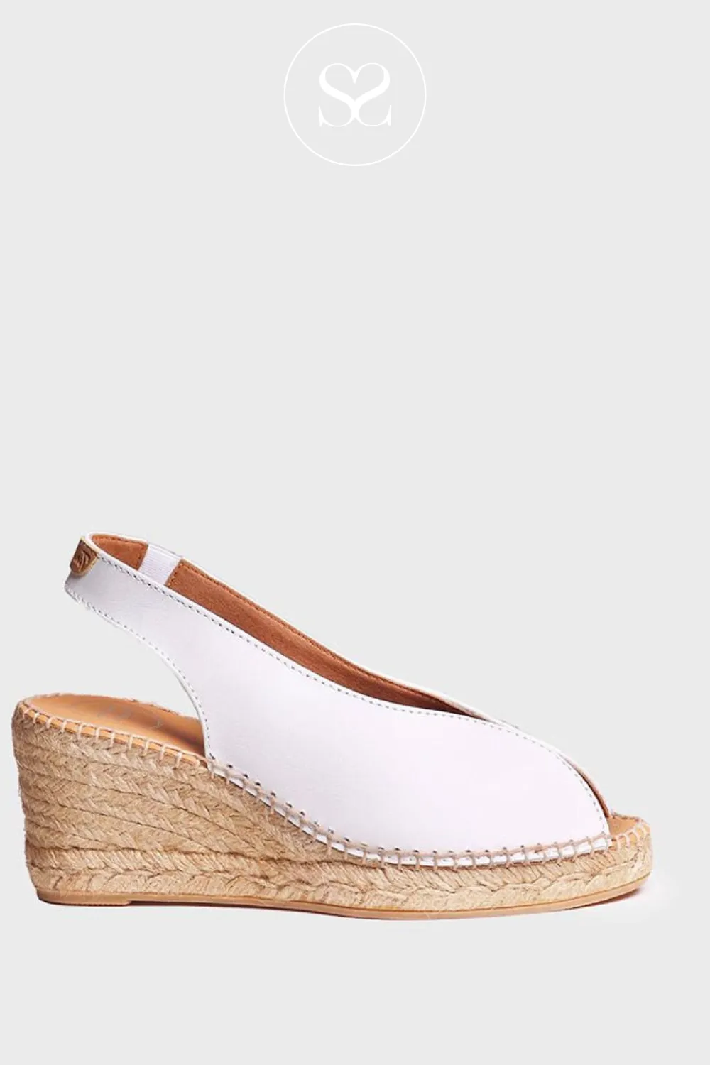 TONI PONS LAILA WHITE PEEP TOE ESPADRILLE SLINGBACK SANDAL