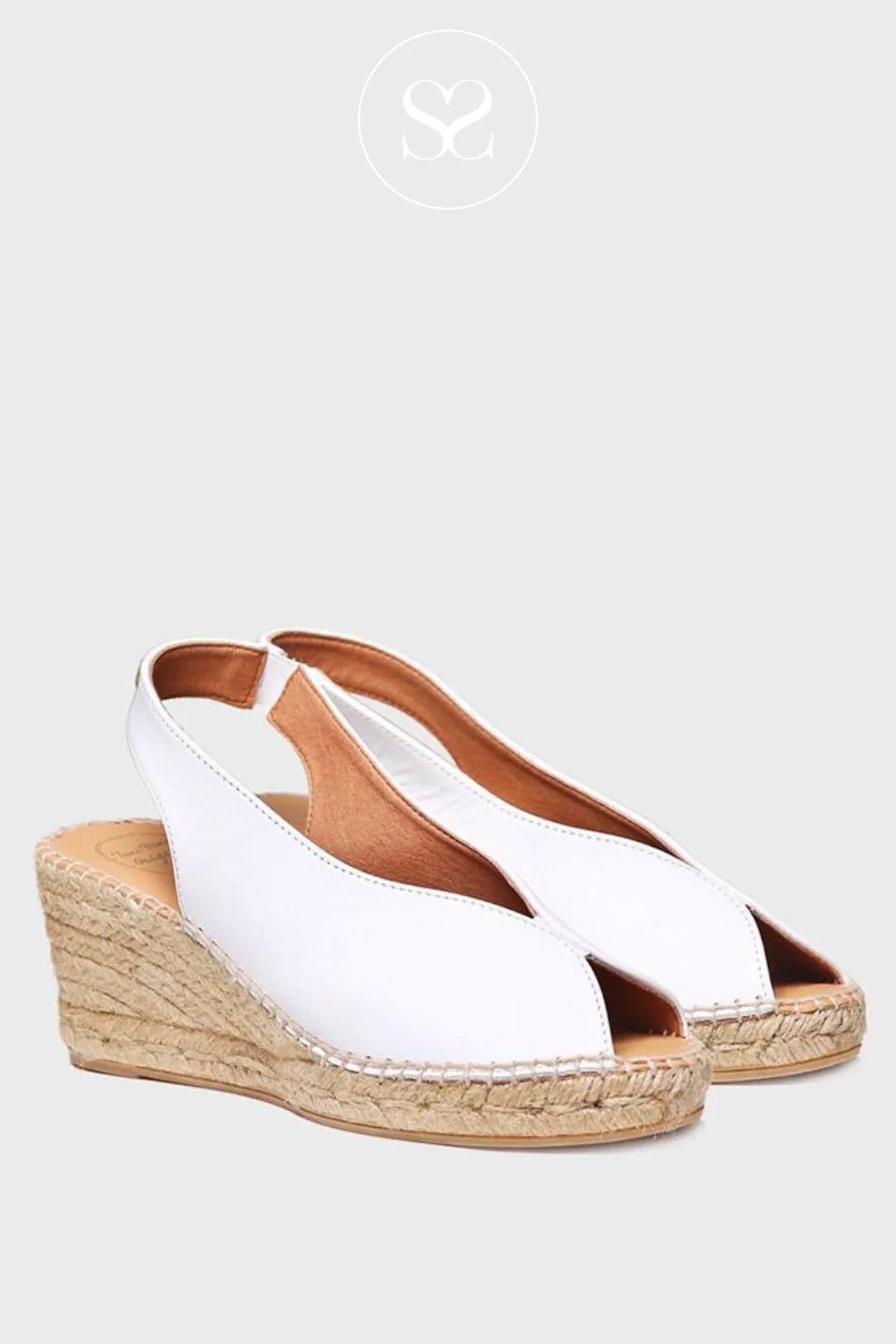 TONI PONS LAILA WHITE PEEP TOE ESPADRILLE SLINGBACK SANDAL