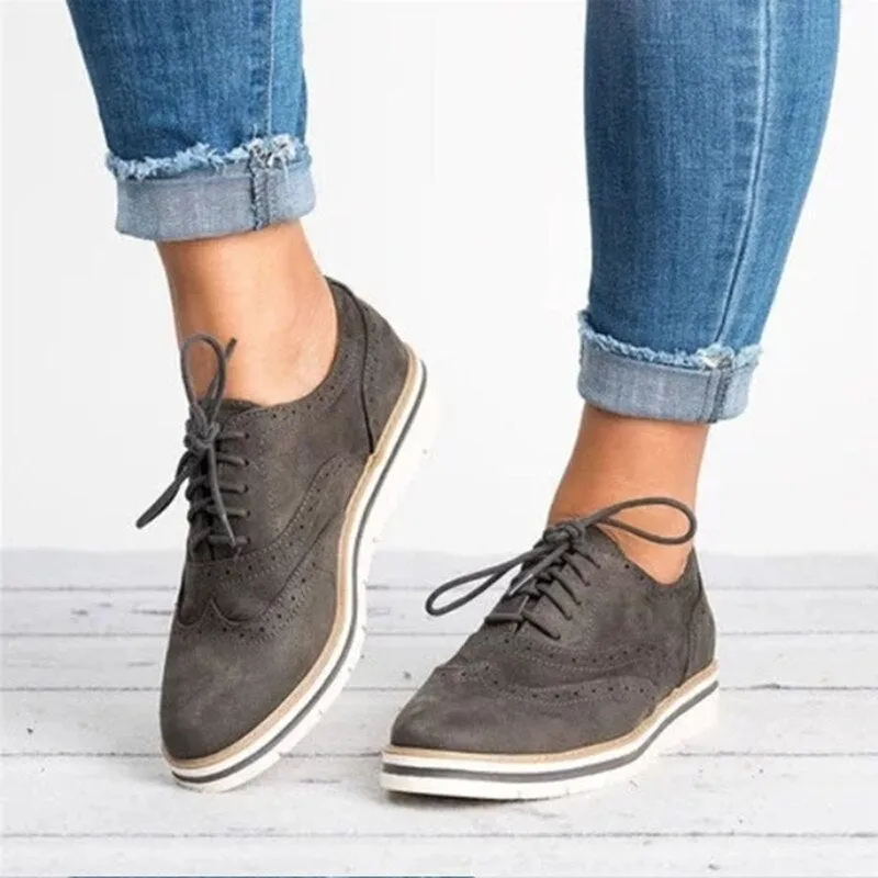 Women's Brogues Flat Sole Shoes