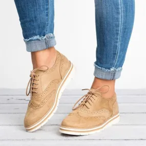 Women's Brogues Flat Sole Shoes