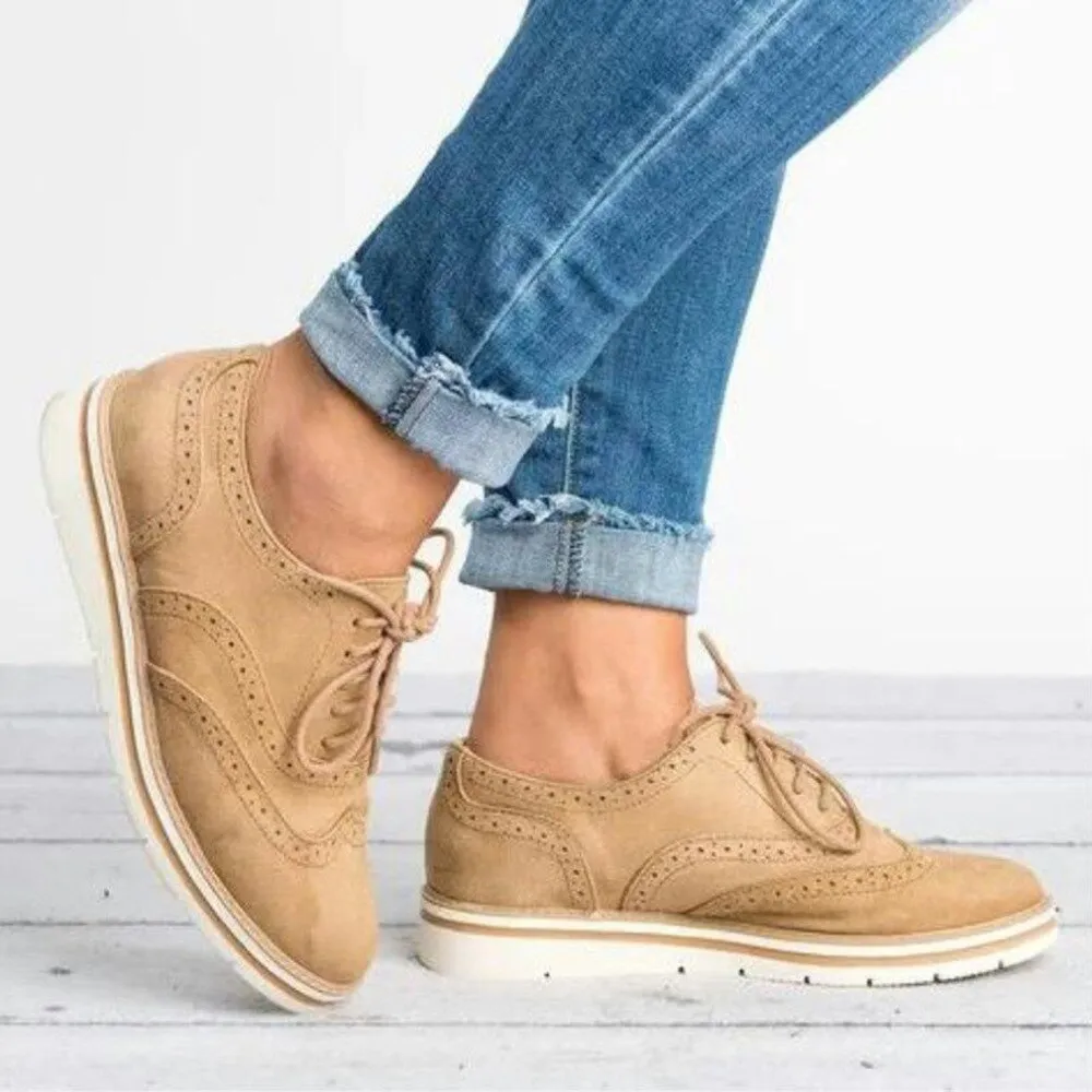 Women's Brogues Flat Sole Shoes