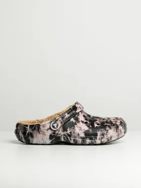 WOMENS CROCS CLASSIC LINED BLEACH DYE CLOG - CLEARANCE