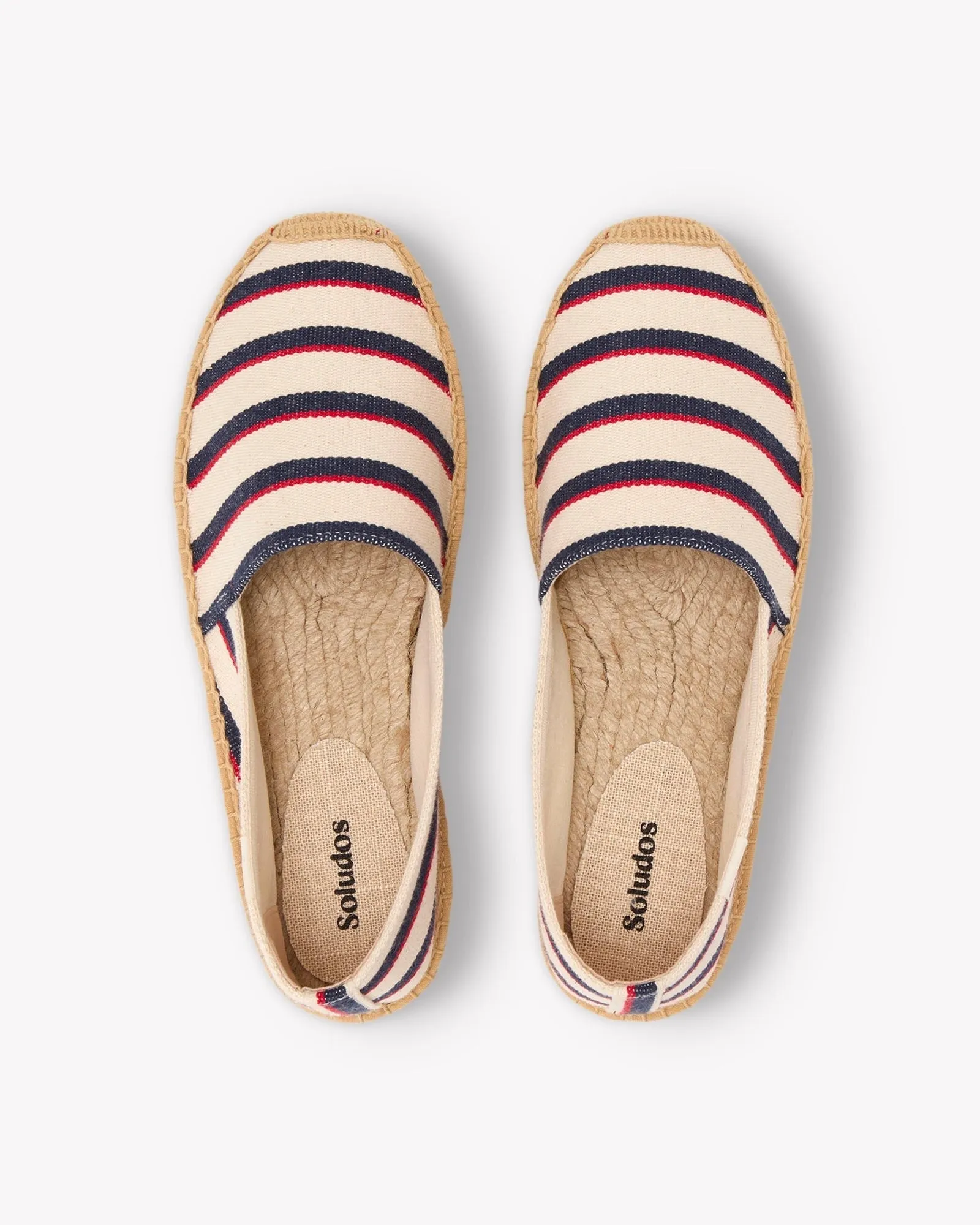 Womens_Espadrilles_The Original_Woven Stripes_Classic - Ivory - Navy - Red