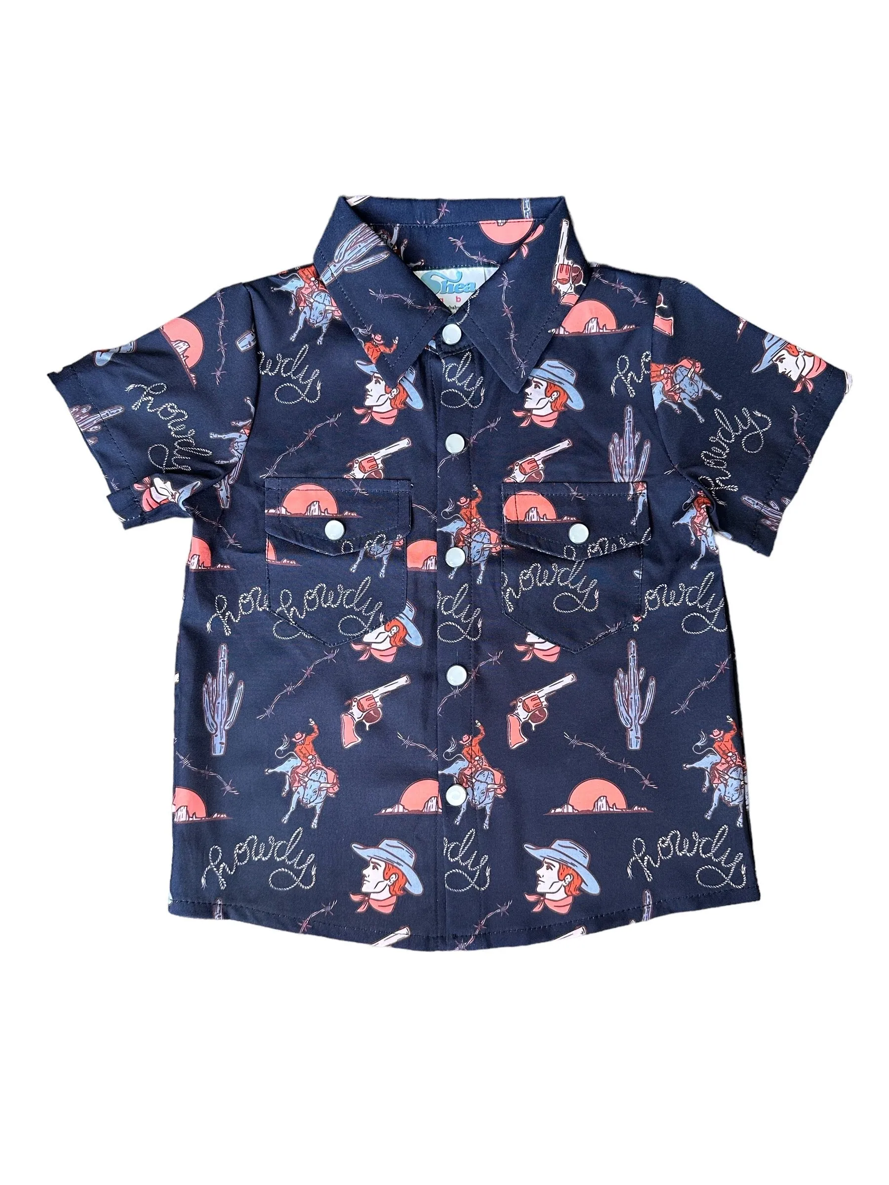 YeeHaw Short Sleeve Pearl Snap Shirt Kid (6-7)
